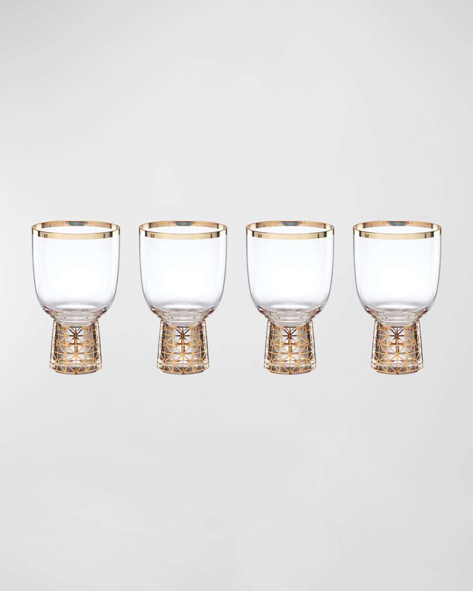 Tuscany Golden Frost Wine Glasses, Set of 4